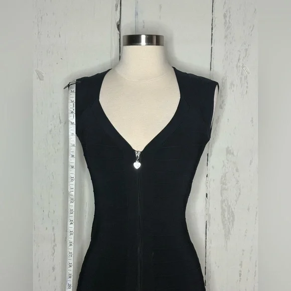 Bebe Black Ribbed Knit Dress - Picture 3 of 8